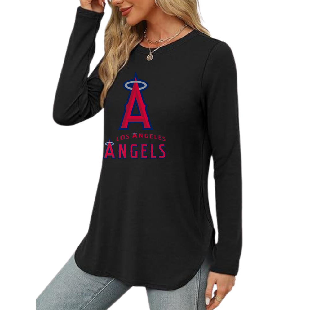 Women's sweatshirt printed Casual wear-Los Angeles Angels - Baseswear