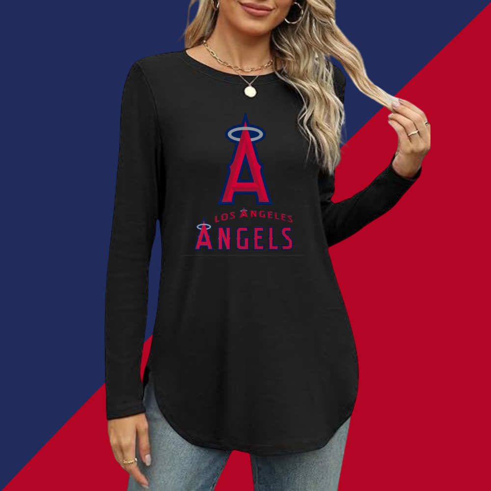 Women's sweatshirt printed Casual wear-Los Angeles Angels - Baseswear
