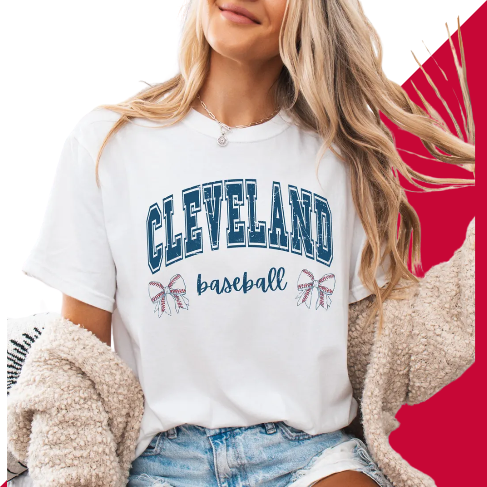 Cleveland Coquette Baseball Comfort Colors Shirt - Baseswear