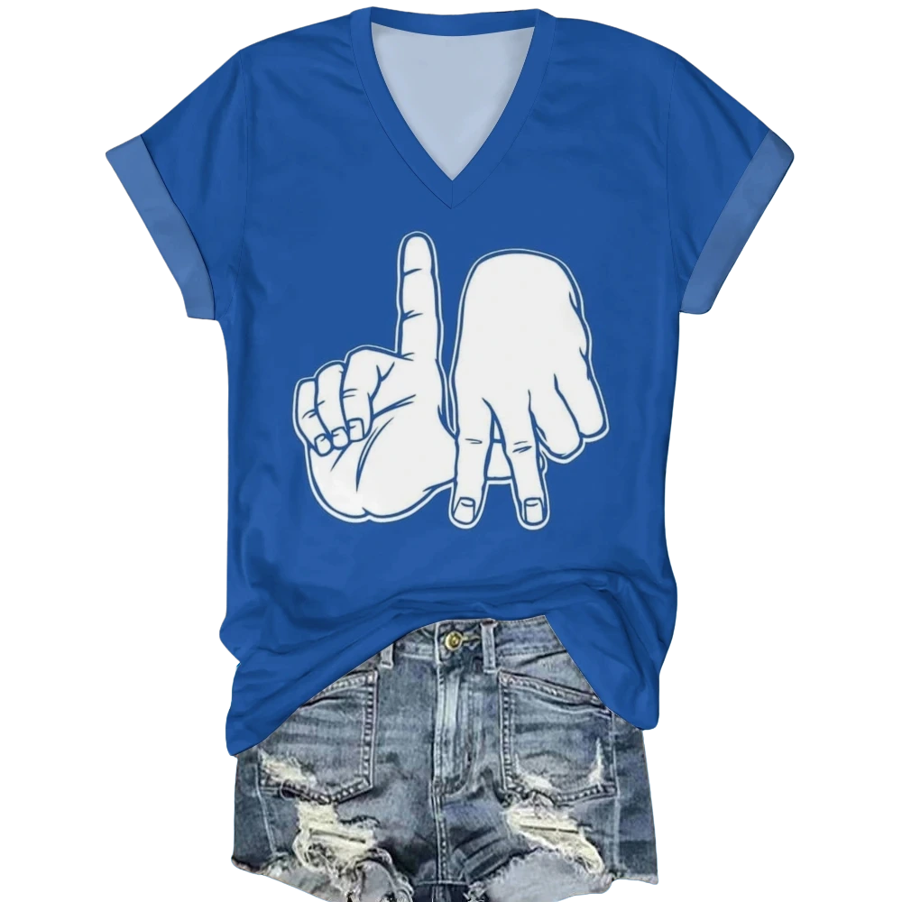 Dodgers V-Neck T-Shirt - Baseswear