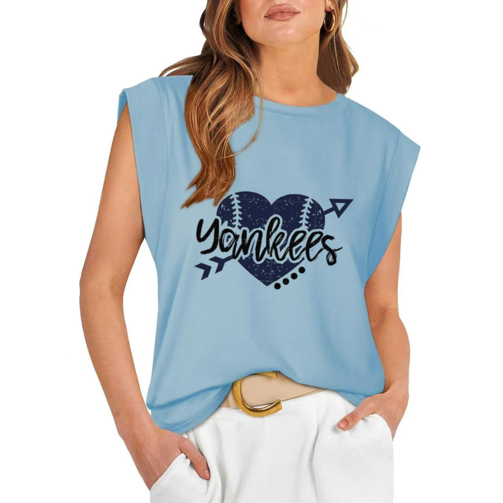 Casual Printed Sleeveless T-Shirt - Baseswear