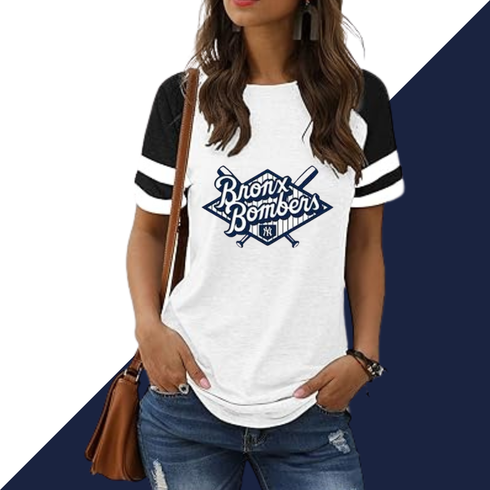 Striped Sleeve V-Neck Casual Loose Sweatshirt - Baseswear