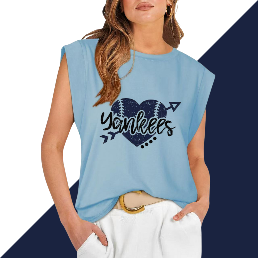 Casual Printed Sleeveless T-Shirt - Baseswear