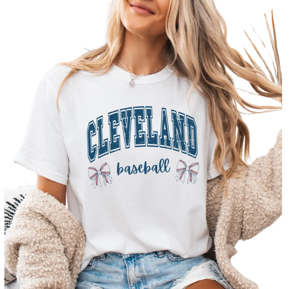 Cleveland Coquette Baseball Comfort Colors Shirt - Baseswear