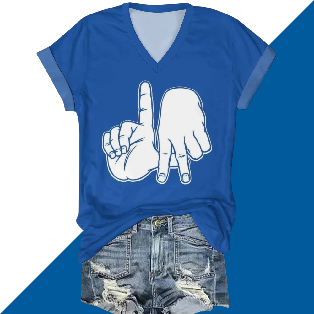 Dodgers V-Neck T-Shirt - Baseswear