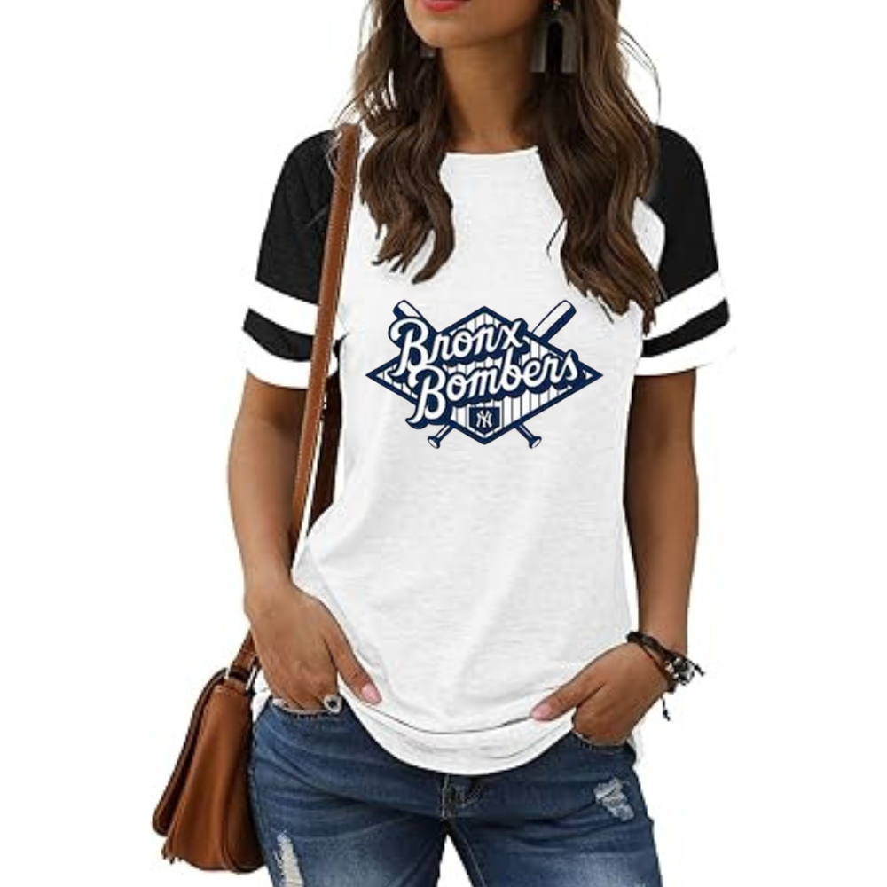 Striped Sleeve V-Neck Casual Loose Sweatshirt - Baseswear