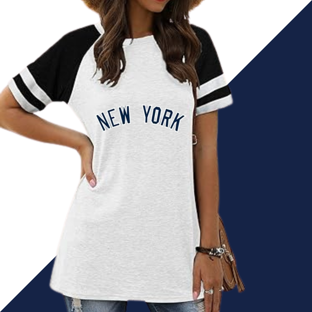 Striped Long Sleeve Women's Crew Neck T-Shirt - Baseswear