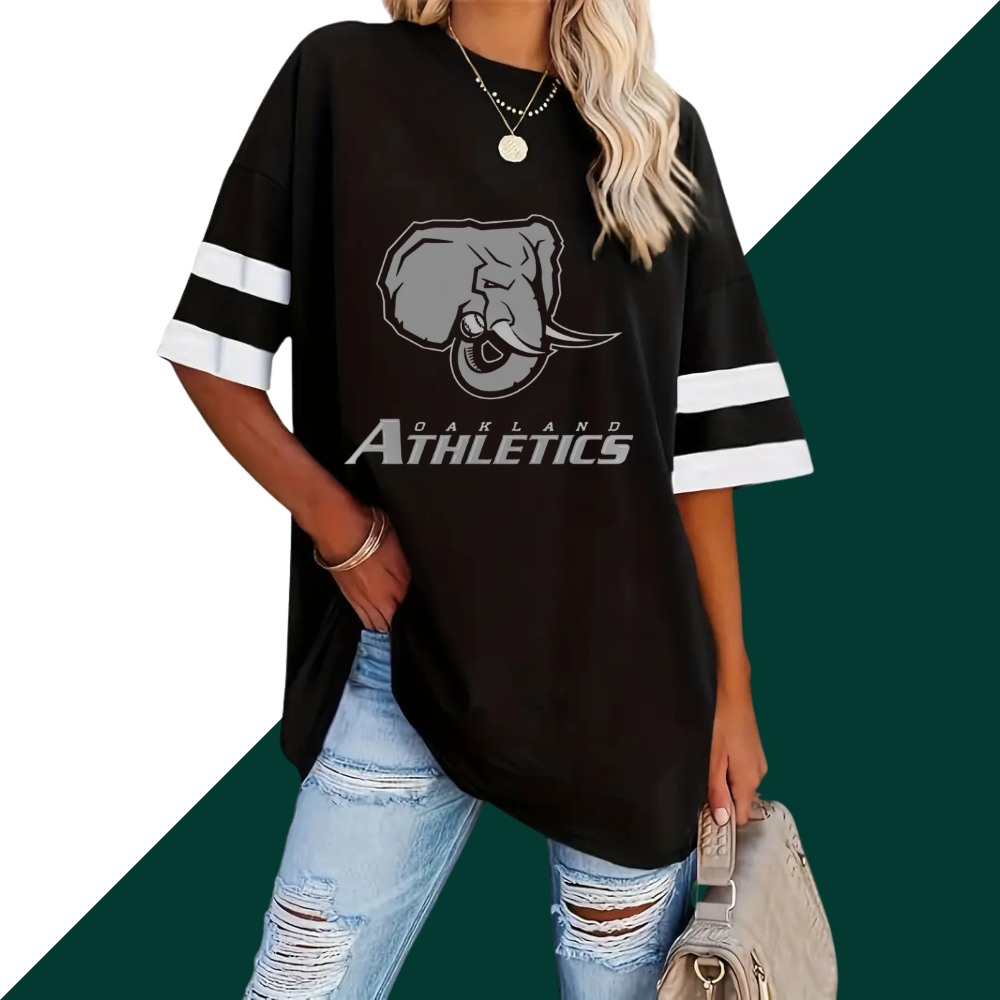 Striped Sleeve Casual Loose Sweatshirt - Baseswear