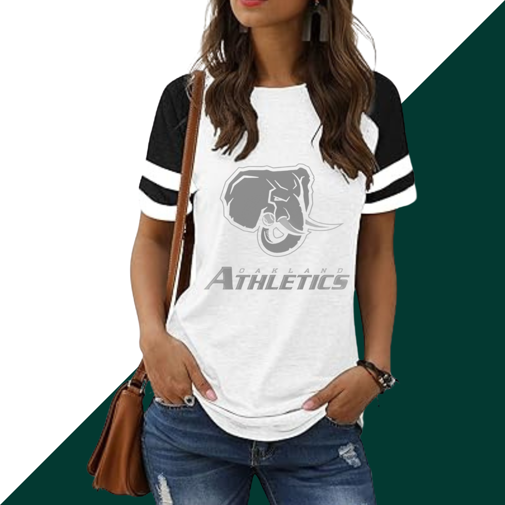 Striped Sleeve V-Neck Casual Loose Sweatshirt - Baseswear