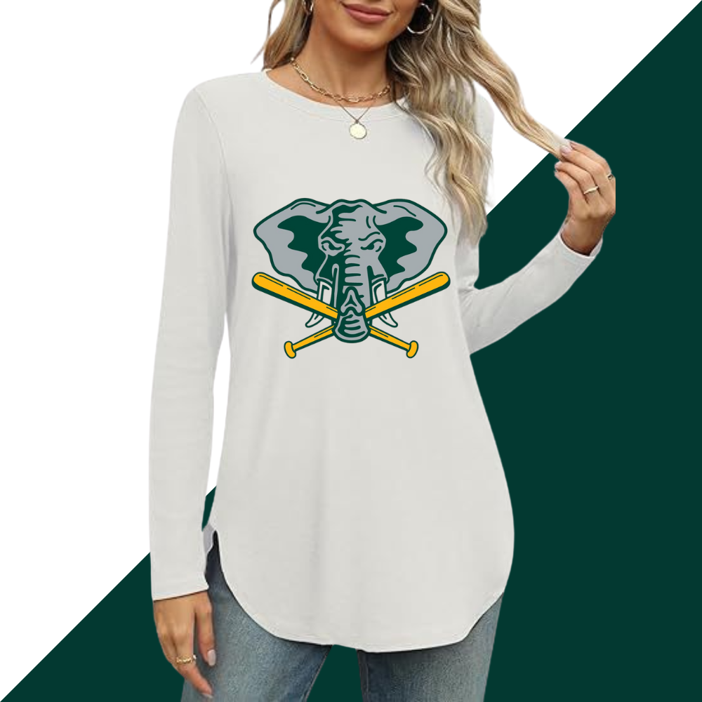 Women's sweatshirt printed Casual wear-Oakland Athletics - Baseswear