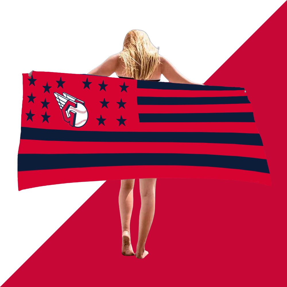 Beach comfort absorbent bath towel-Cleveland Guardians - Baseswear