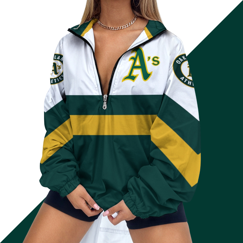 Women's Baseball Print V Neck Zipper Sweatshirt Jacket - Baseswear