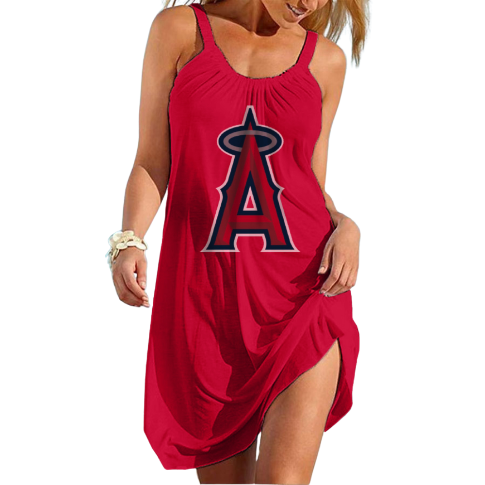 Angels Round neck sleeveless printed dress - Baseswear