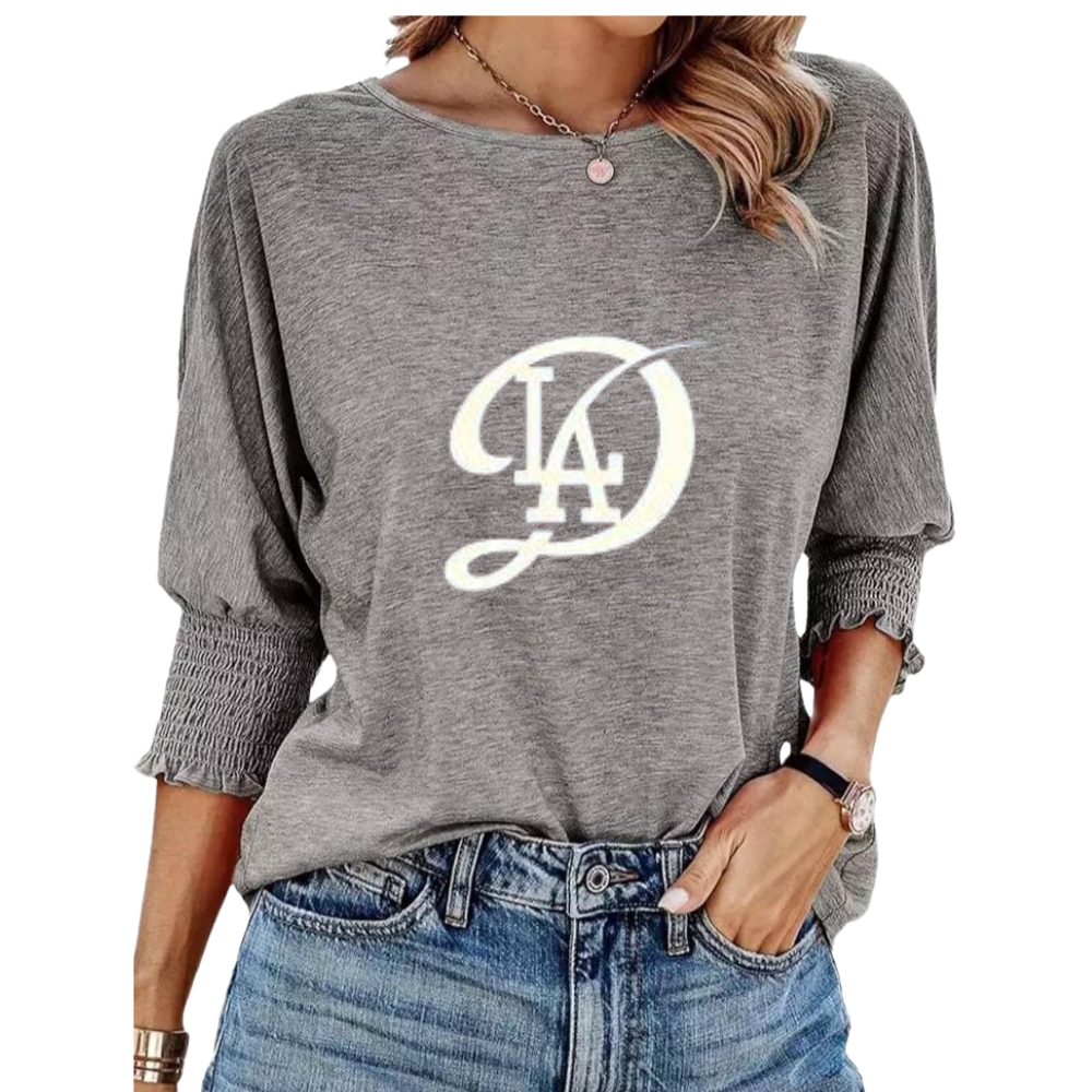 Summer new fashion cuffs wrinkled loose round collar - Baseswear