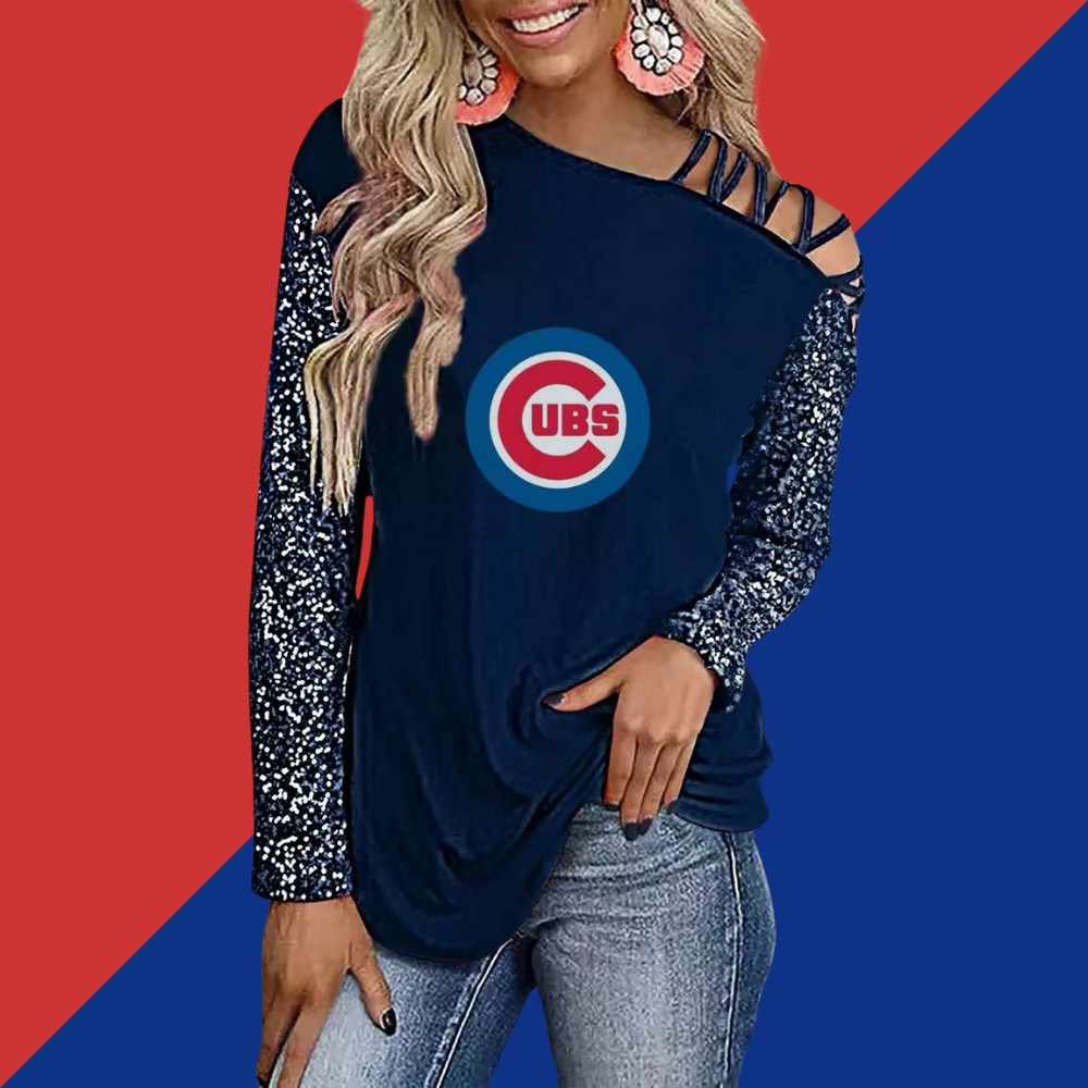 Color-Blocked Criss-Cross One Shoulder Blouse - Baseswear