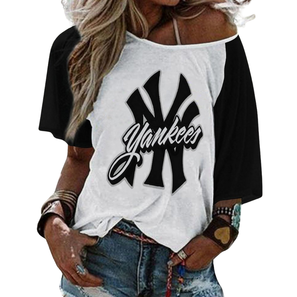 Ladies Sexy Strapless Printed T-Shirt - Baseswear
