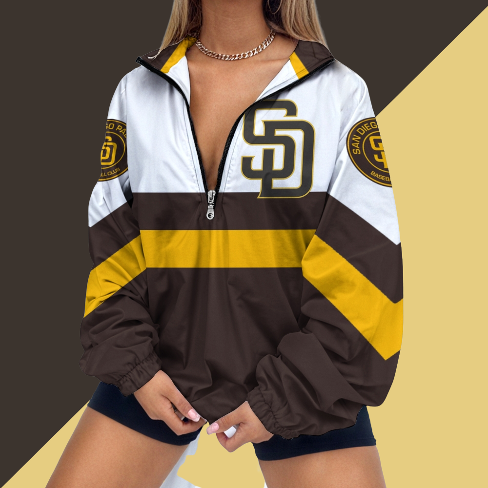 Women's Baseball Print V Neck Zipper Sweatshirt Jacket - Baseswear