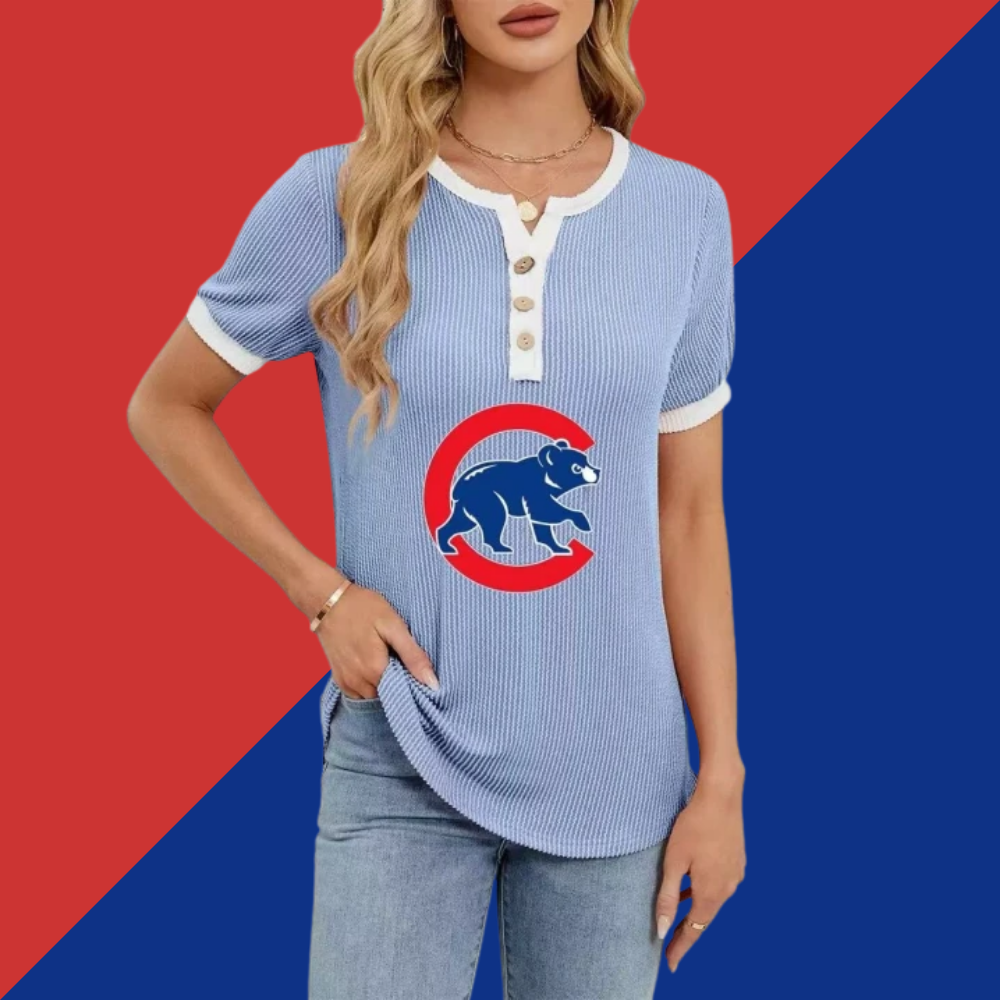 Waffle V-Neck Short Sleeve Solid Color T-Shirt Top - Baseswear
