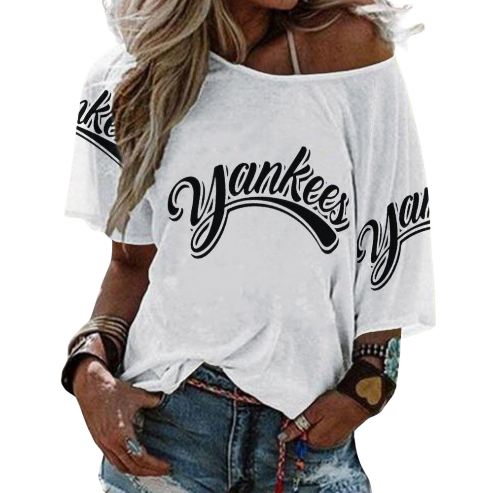 Ladies Sexy Strapless Printed T-Shirt - Baseswear