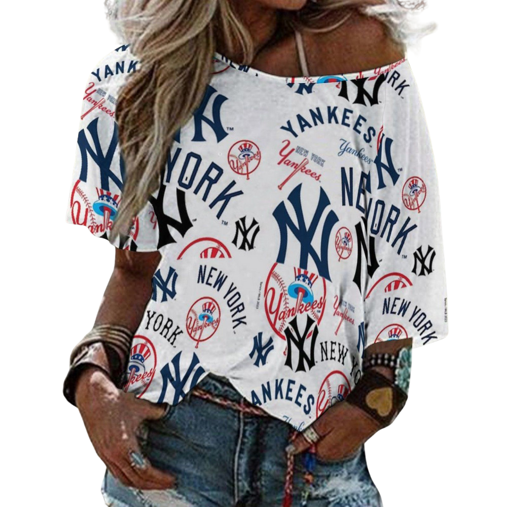 Ladies Sexy Strapless Printed T-Shirt - Baseswear