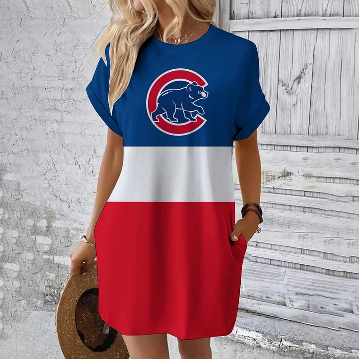 Solid Hidden Pocket Batwing Sleeve Tee Dress - Baseswear