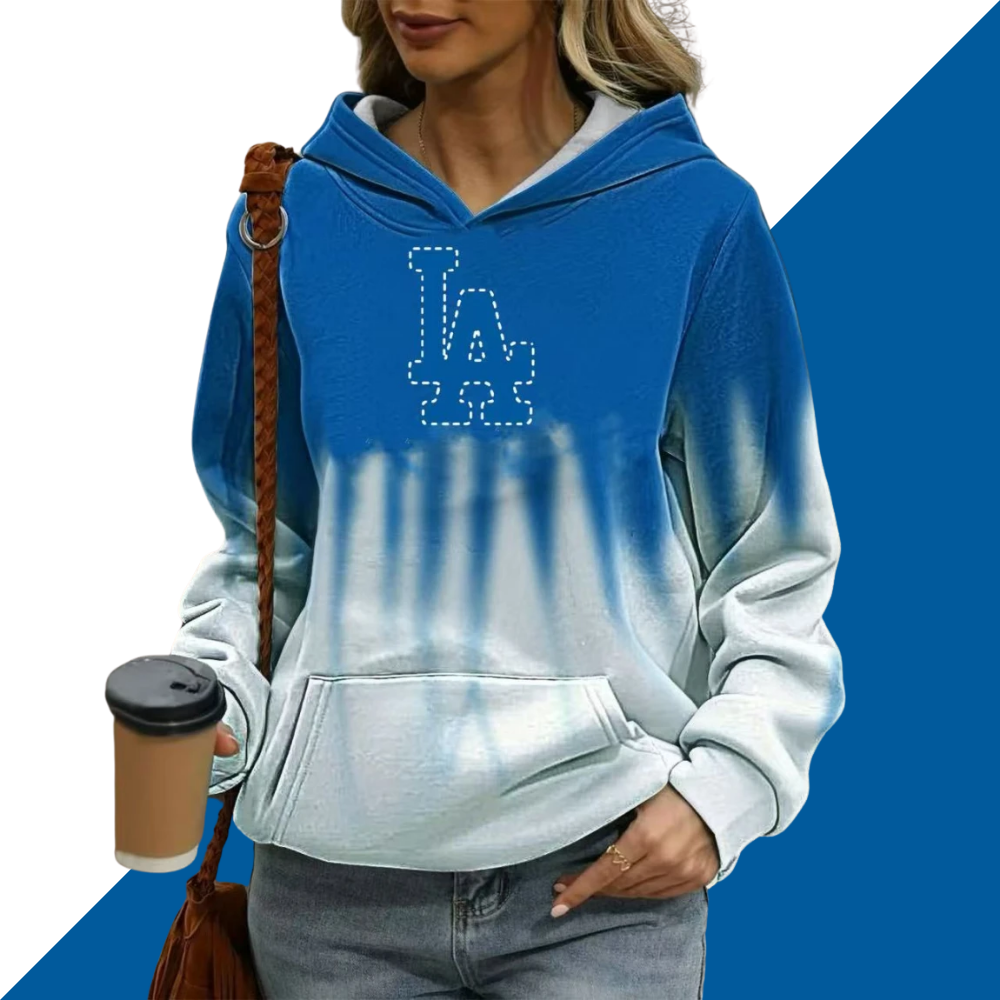 Casual loose contrast printed Hoodie - Baseswear