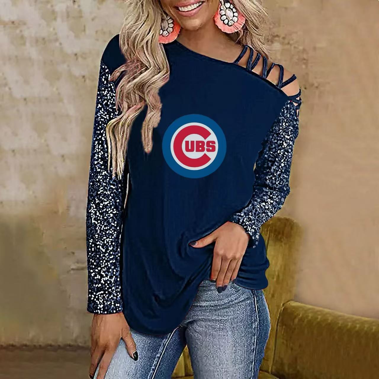 Color-Blocked Criss-Cross One Shoulder Blouse - Baseswear