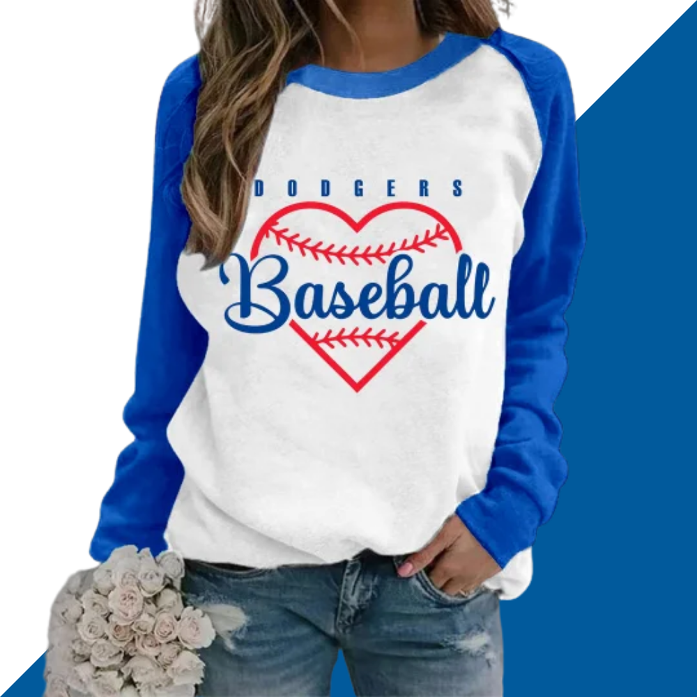 Fashion stitching Vintage Print crew neck Sweatshirt - Baseswear