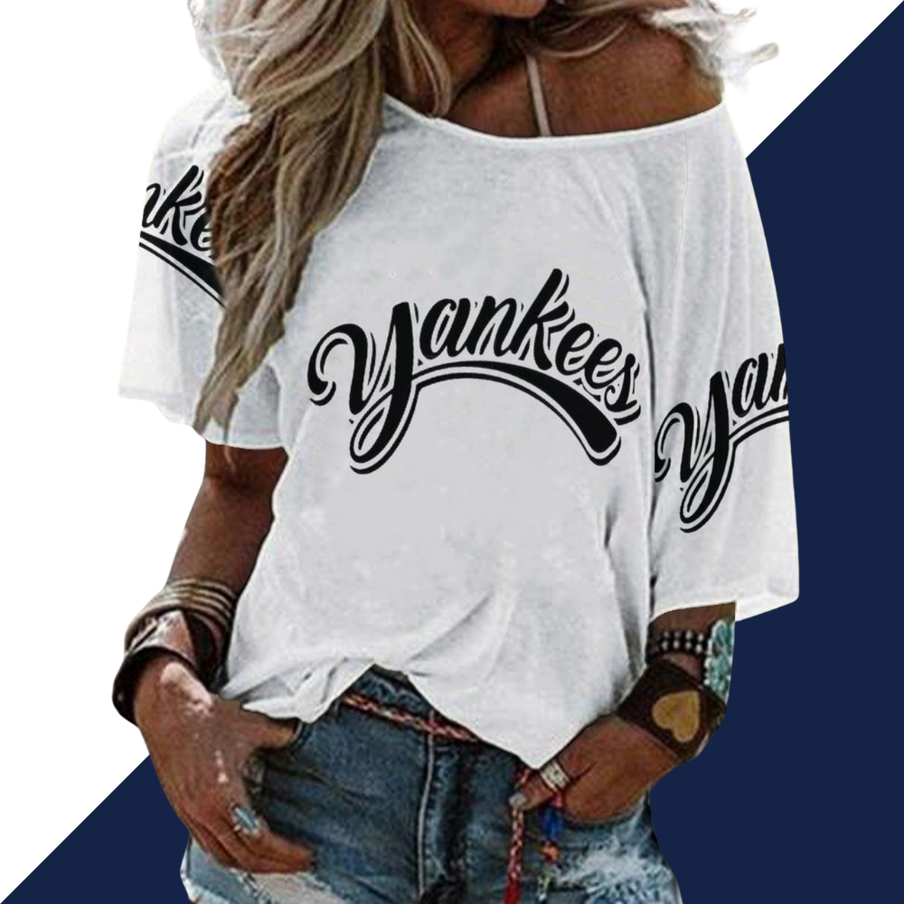 Ladies Sexy Strapless Printed T-Shirt - Baseswear