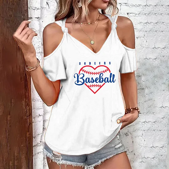 Casual V-neck short-sleeved T-shirt - Baseswear