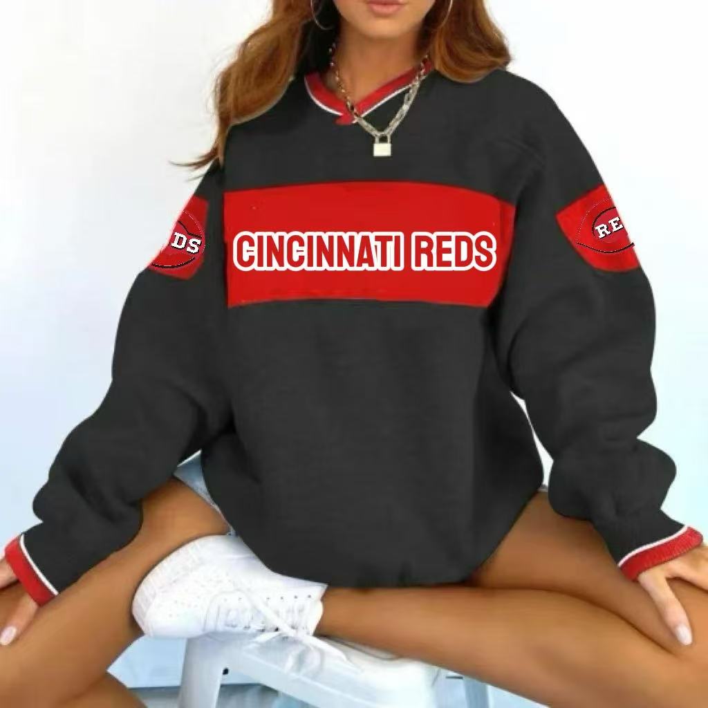 Women's Long Sleeve V-neck Pullover Sweatshirt - Baseswear
