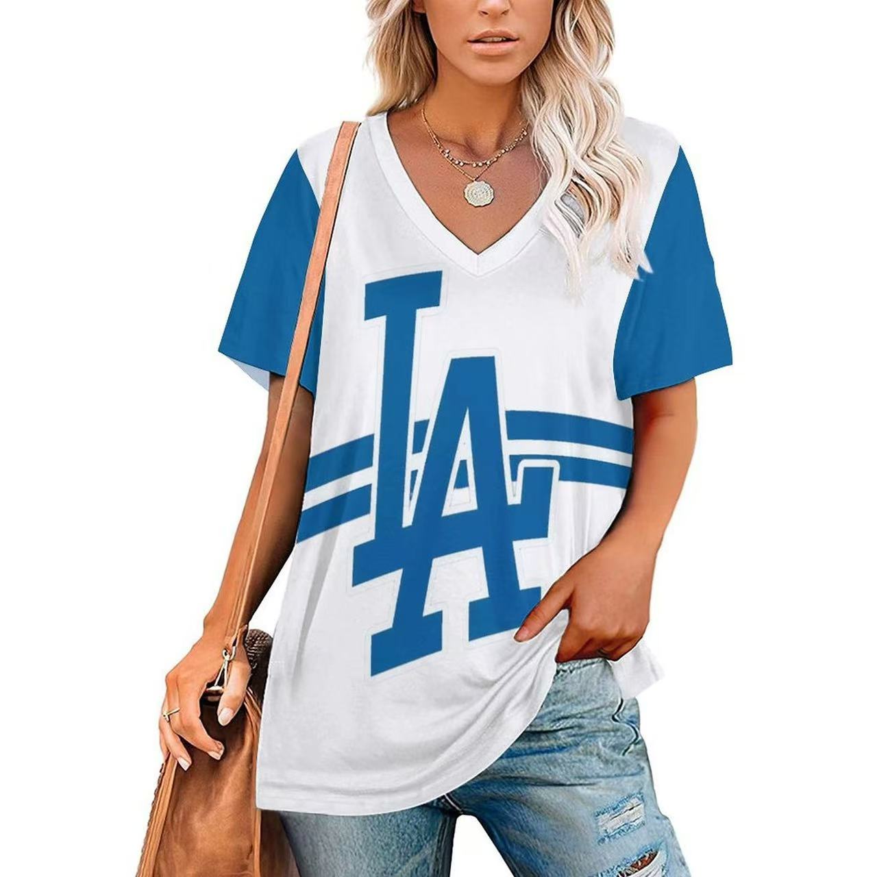 2025 summer loose women's V-neck - Baseswear