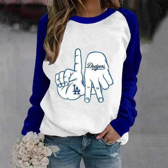 Fashion stitching Vintage Print crew neck Sweatshirt - Baseswear