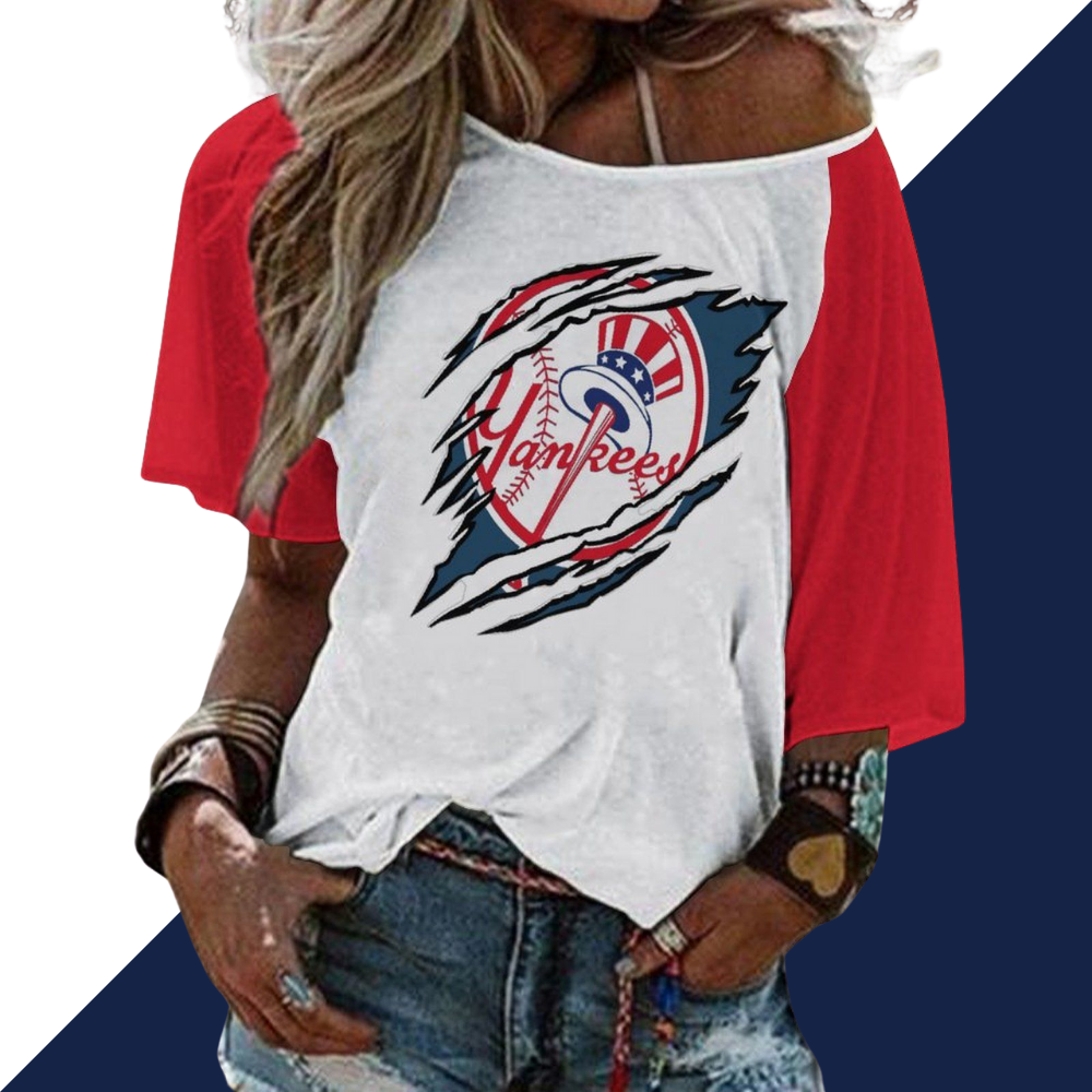 Ladies Sexy Strapless Printed T-Shirt - Baseswear