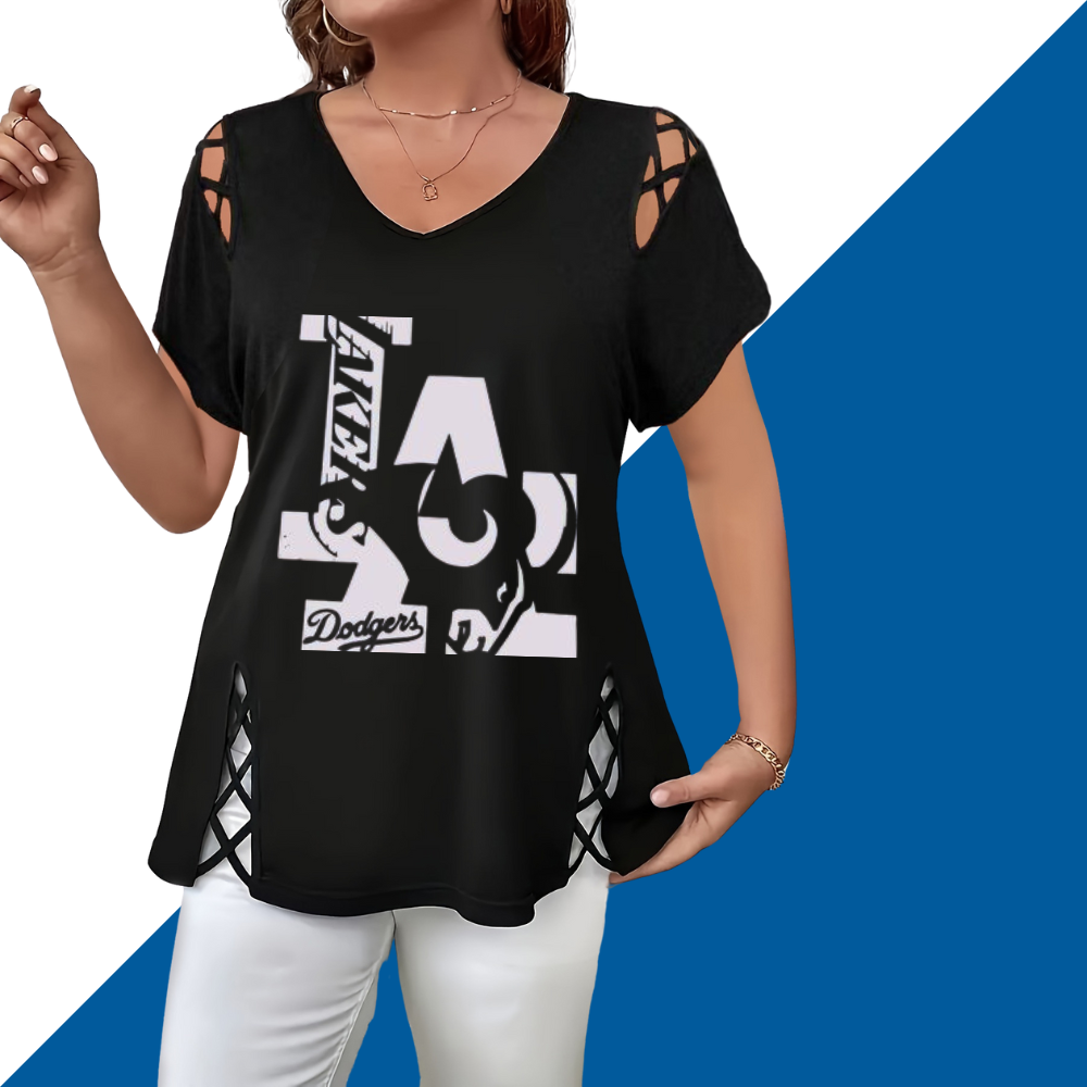 Summer Hollow Printed Short Sleeve T-Shirt - Baseswear