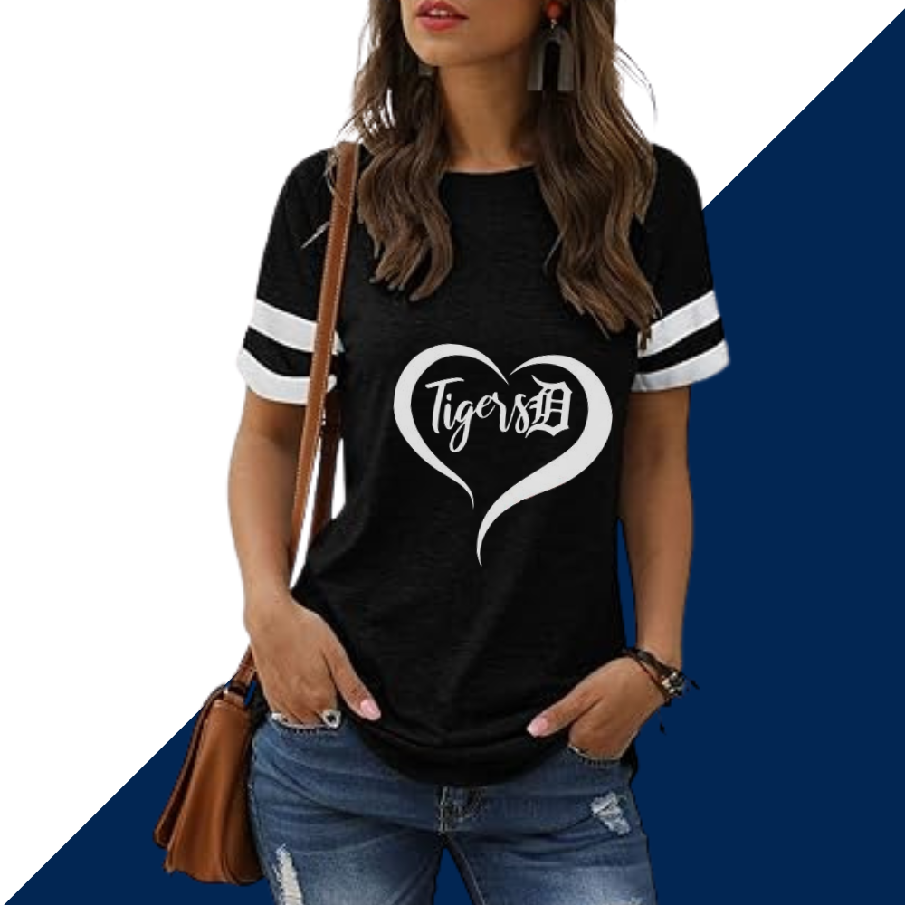Striped Long Sleeve Women's Crew Neck T-Shirt - Baseswear