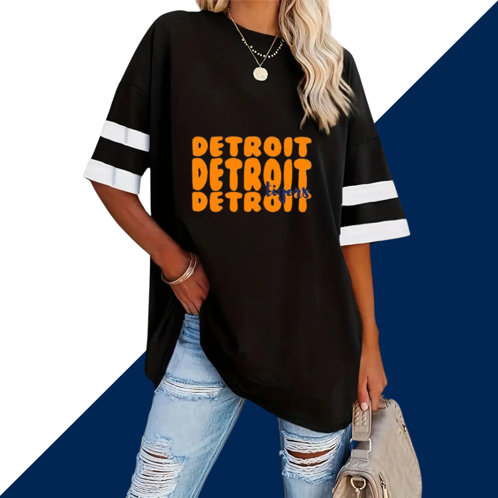 Striped Sleeve Casual Loose Sweatshirt - Baseswear