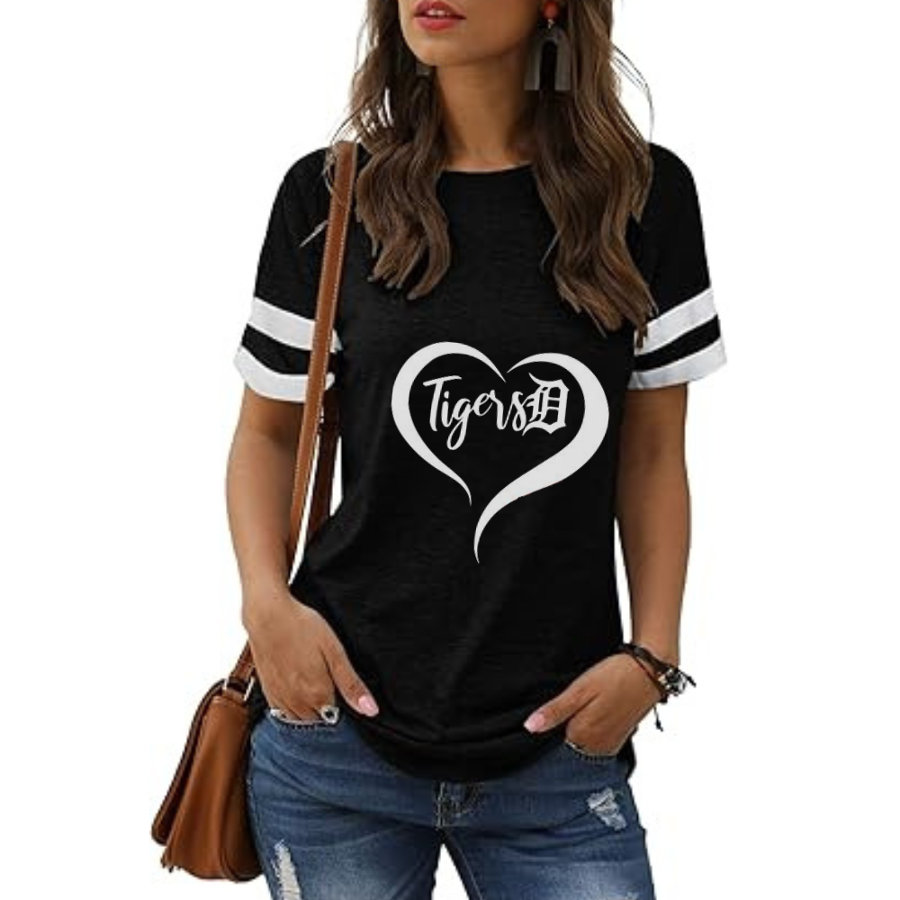 Striped Long Sleeve Women's Crew Neck T-Shirt - Baseswear