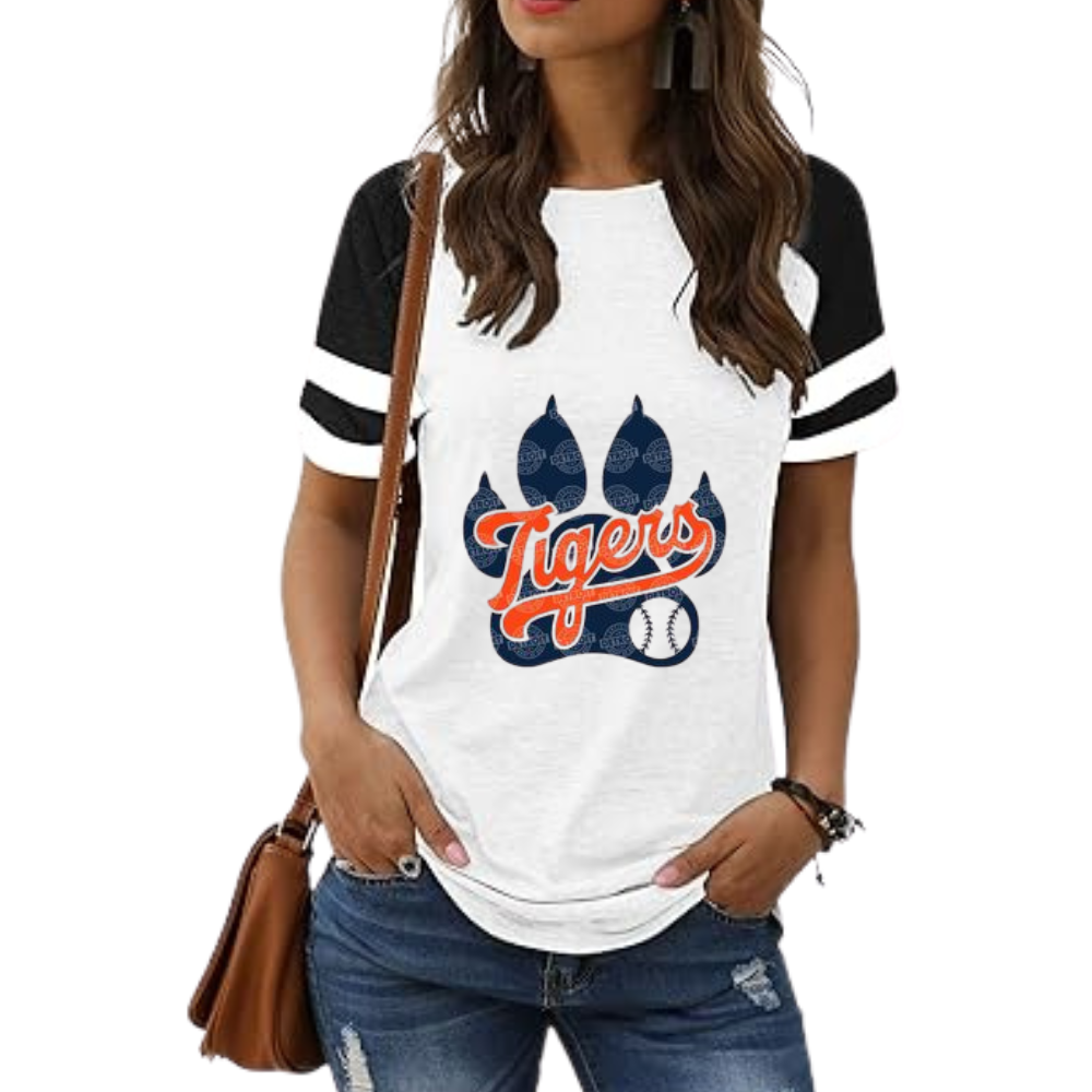 Striped Long Sleeve Women's Crew Neck T-Shirt - Baseswear