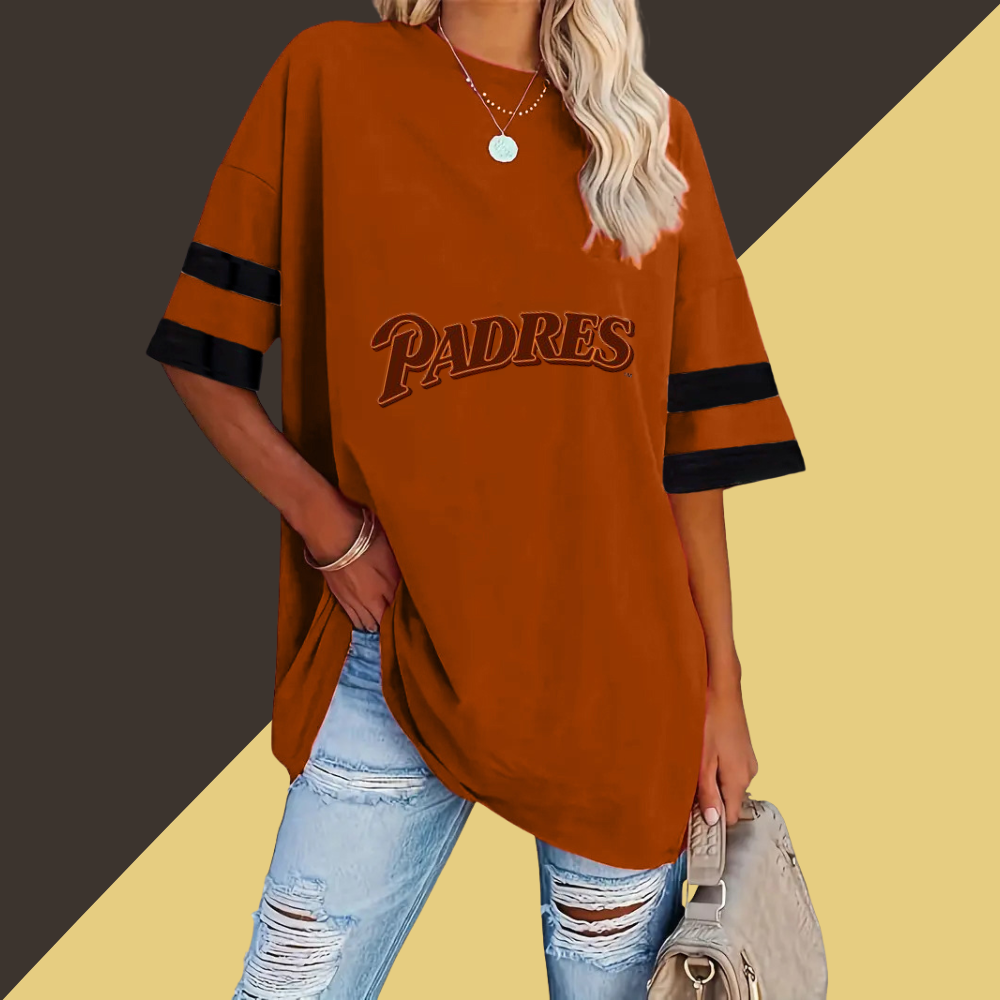 Striped Sleeve Casual Loose Sweatshirt - Baseswear