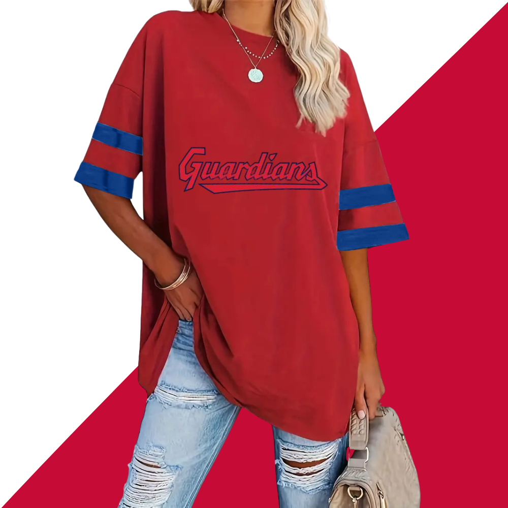 Striped Sleeve Casual Loose Sweatshirt - Baseswear