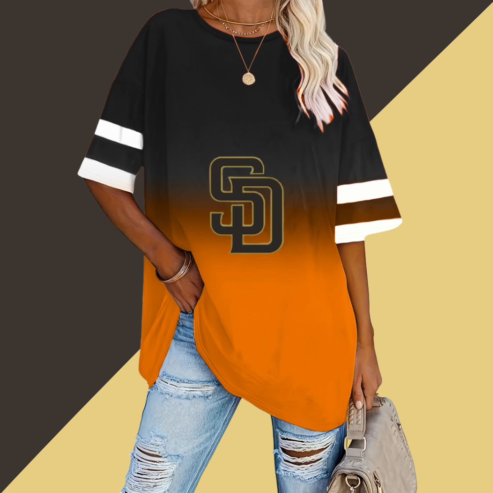 Striped Sleeve Casual Loose Sweatshirt - Baseswear