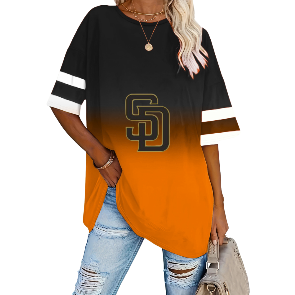Striped Sleeve Casual Loose Sweatshirt - Baseswear