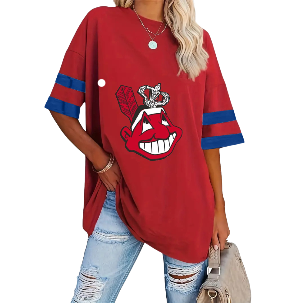 Striped Sleeve Casual Loose Sweatshirt - Baseswear