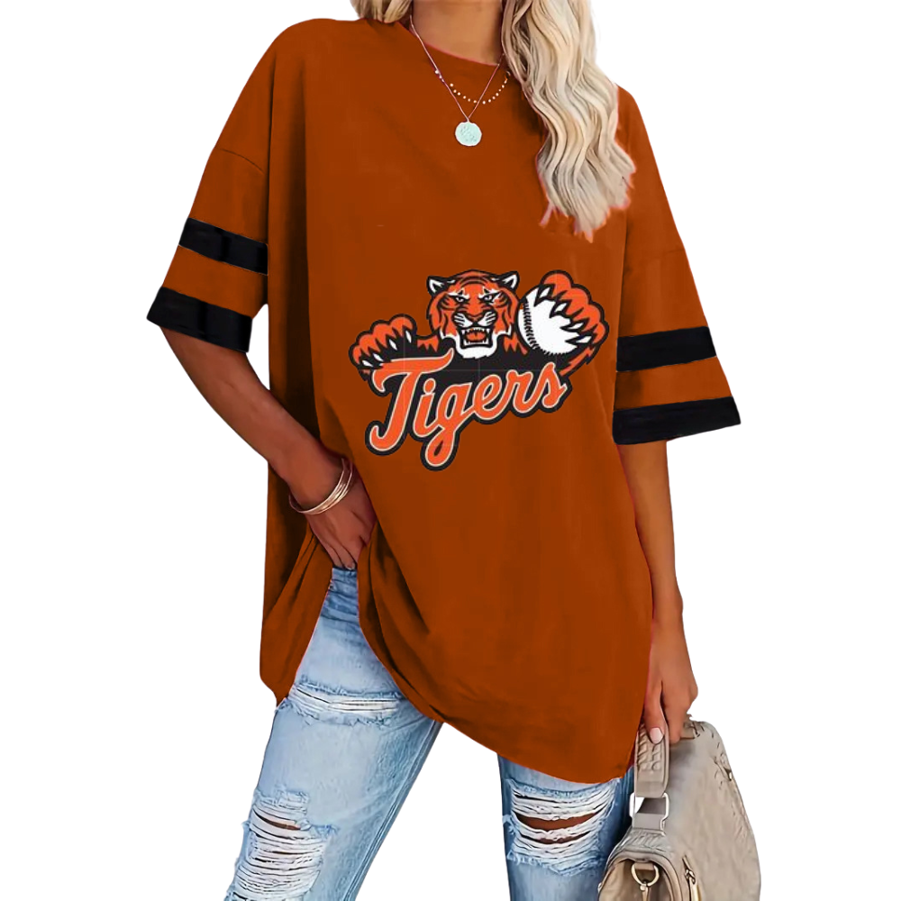 Striped Sleeve Casual Loose Sweatshirt - Baseswear