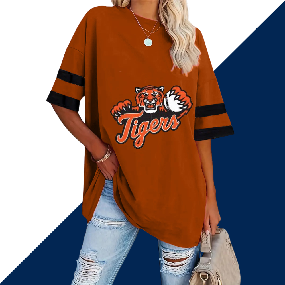 Striped Sleeve Casual Loose Sweatshirt - Baseswear