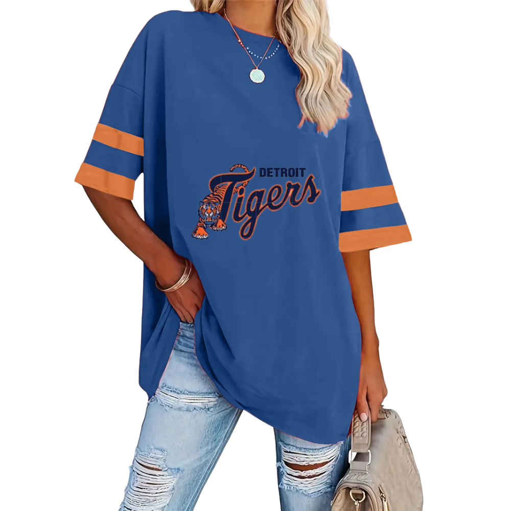 Striped Sleeve Casual Loose Sweatshirt - Baseswear
