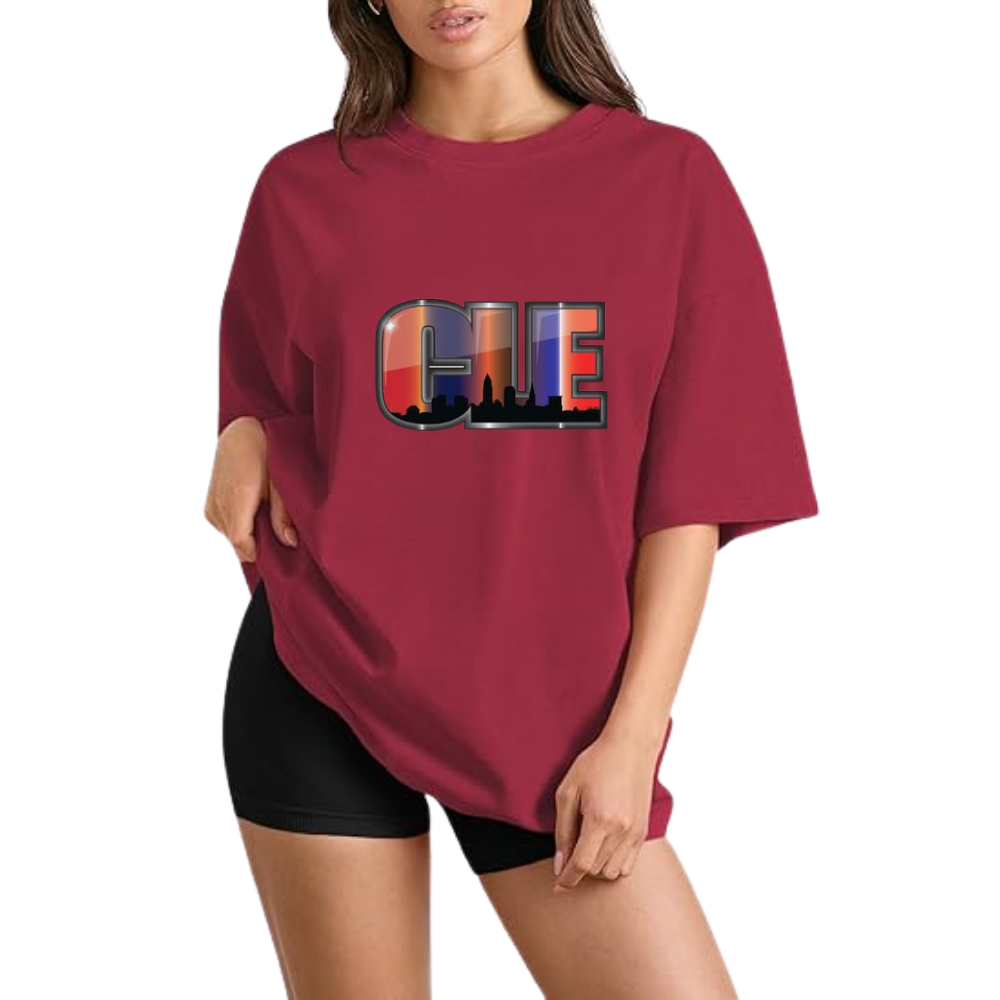Casual Loose Fit Short Sleeve T-Shirt - Cleveland Guardians - Baseswear