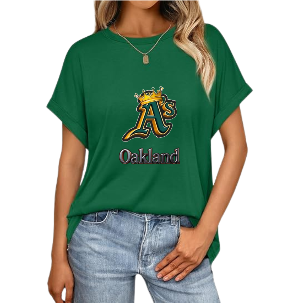 Casual Short Sleeve T-Shirt -Oakland Athletics - Baseswear