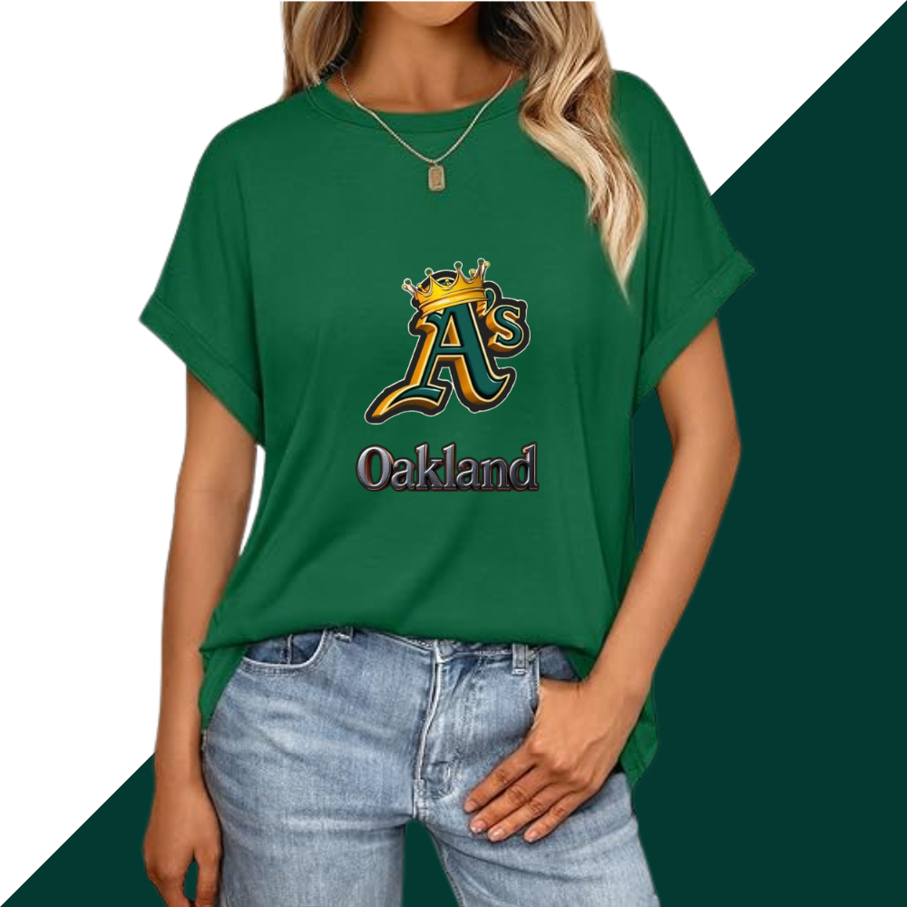 Casual Short Sleeve T-Shirt -Oakland Athletics - Baseswear